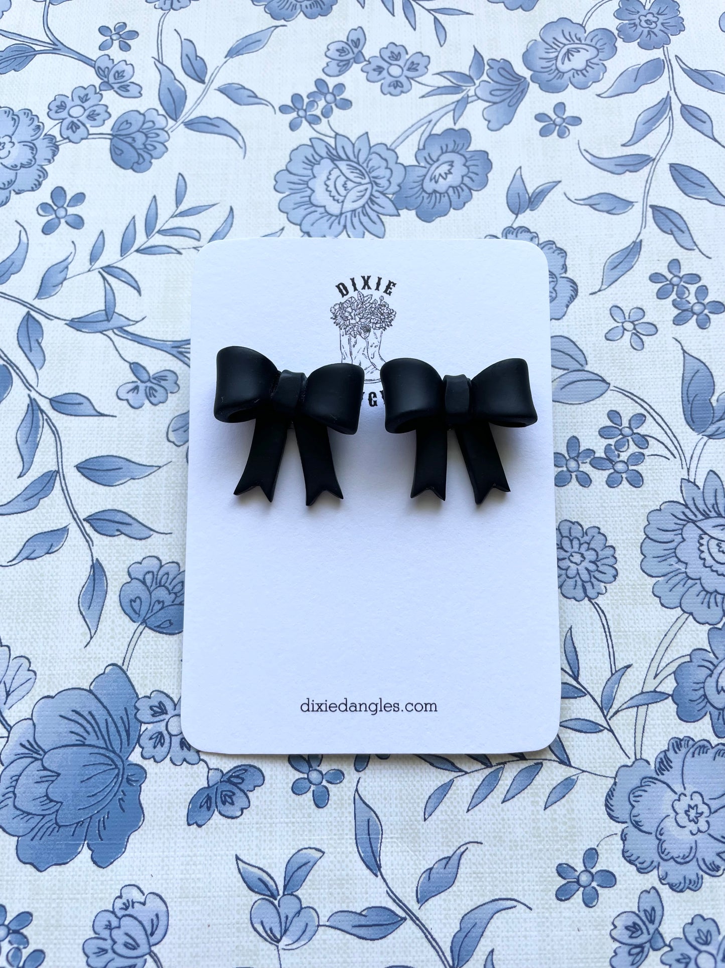 “Black Tie” Bow Studs - Large