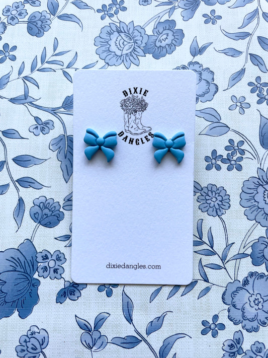 “Something Blue” Bow Studs - Mini