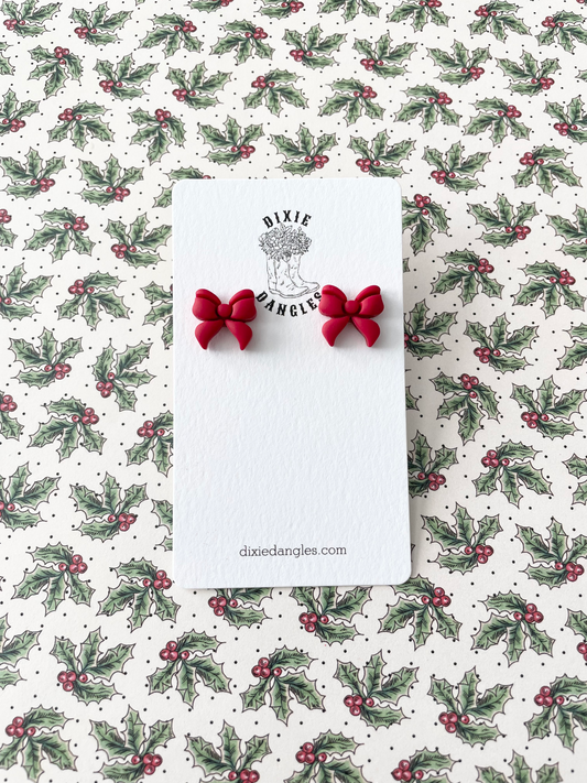 Little Bitty Bow Studs