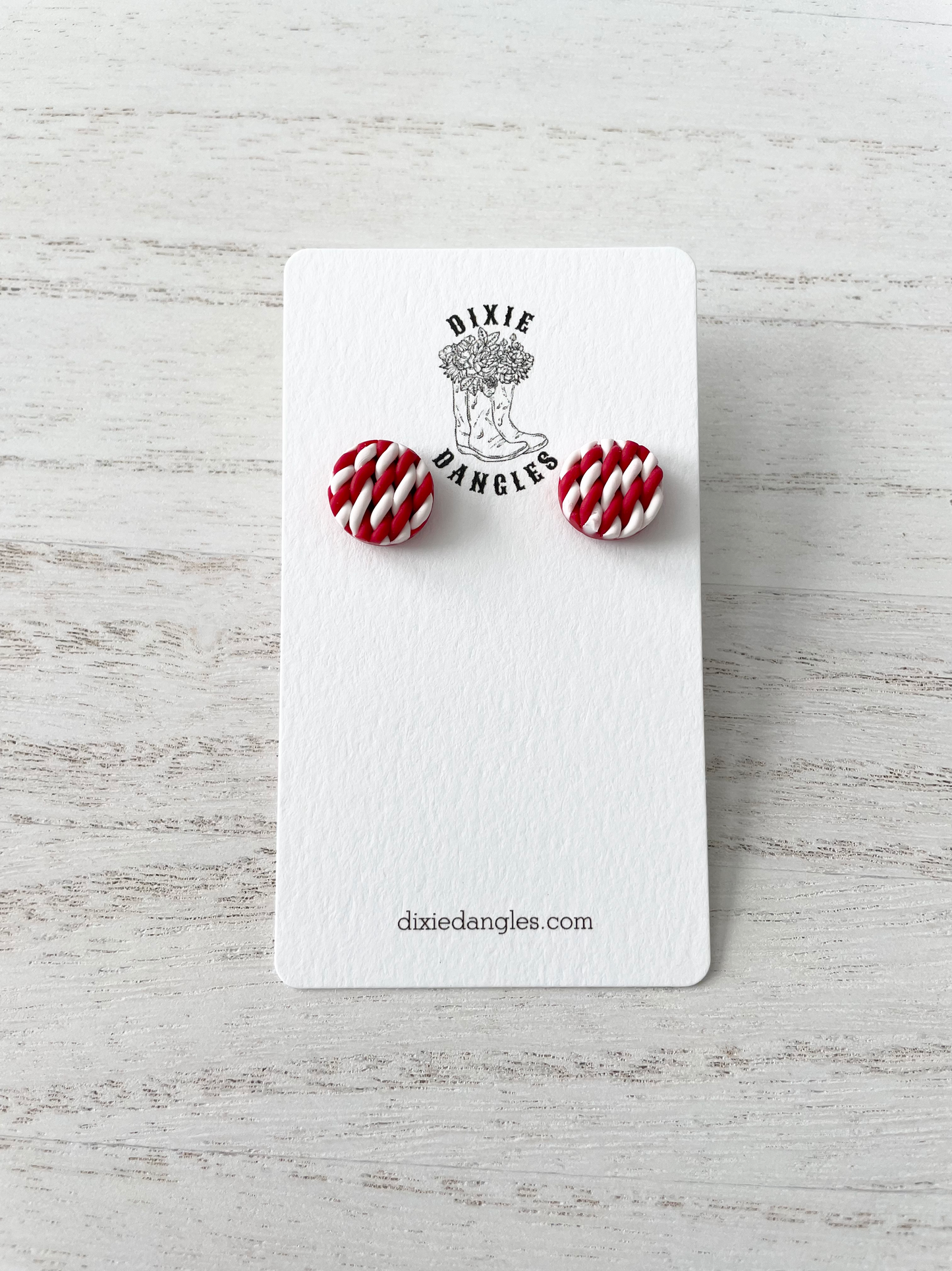 Candy Cane Sweater Studs